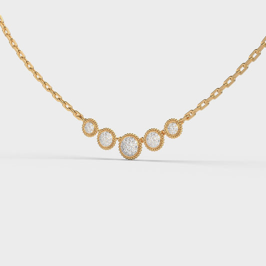 Quinque Quads Diamond Necklace
