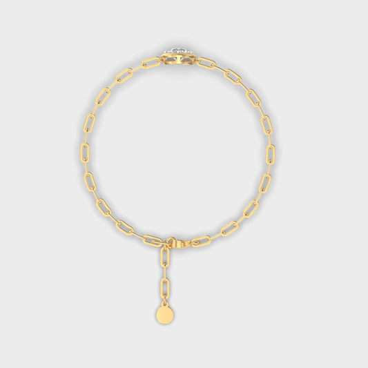 Solitaire Link Diamond Bracelet
