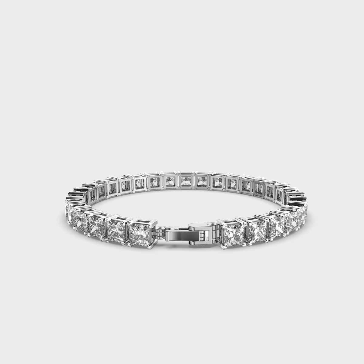 Princess Cut Diamond Tennis Bracelet