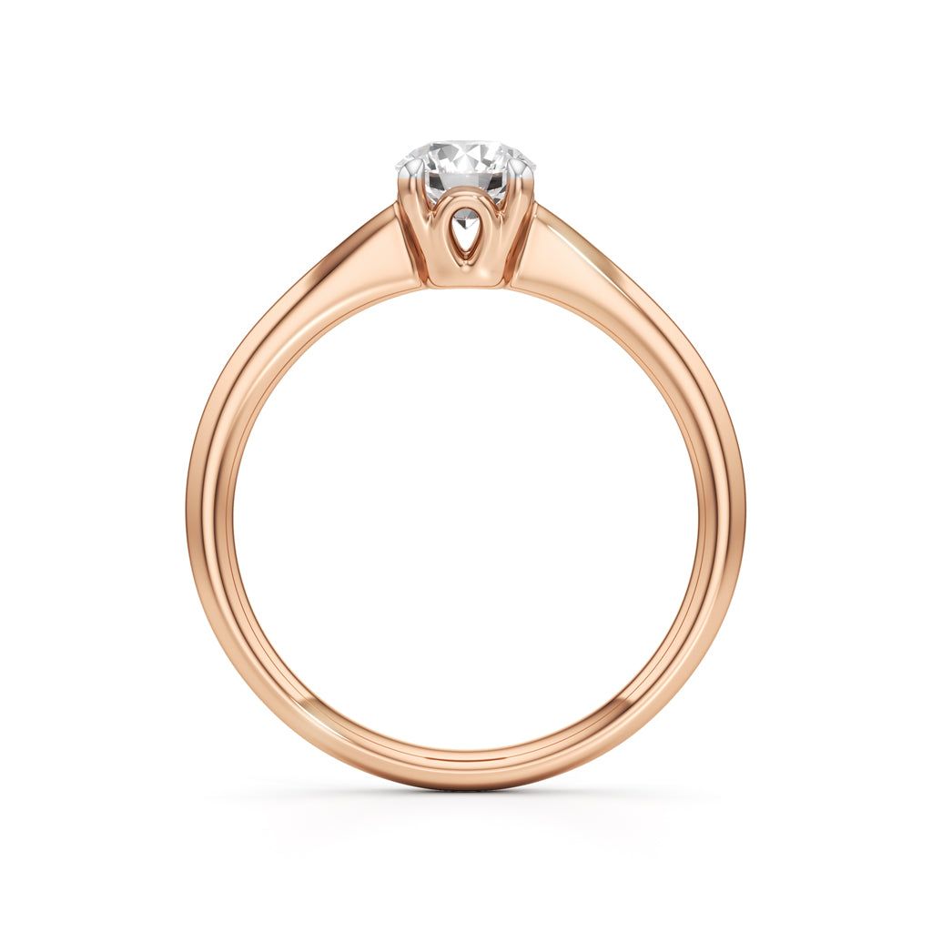 Solivira 0.50Ct four prong round cut solitaire ring