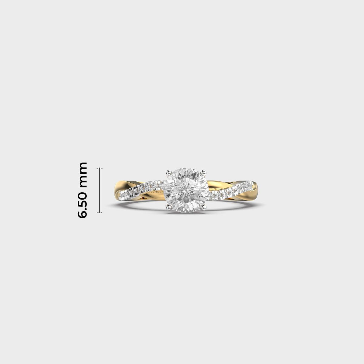 Twisted Curtsy Padma Cut Diamond Ring - View 5