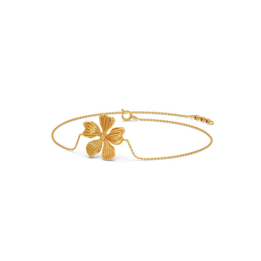 Floret Plain Gold Chain Bracelet
