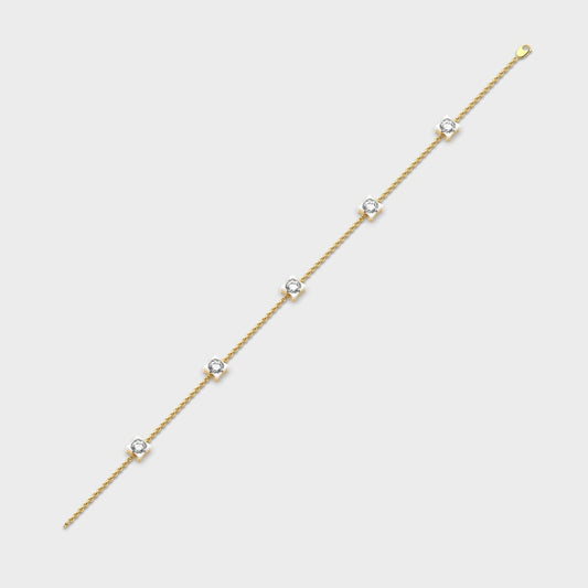 Roselle Beaded Diamond Bracelet