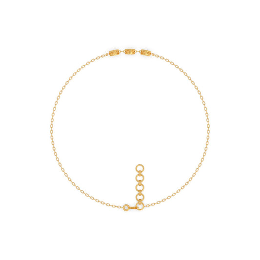 Trinity Bezel Chain Bracelet
