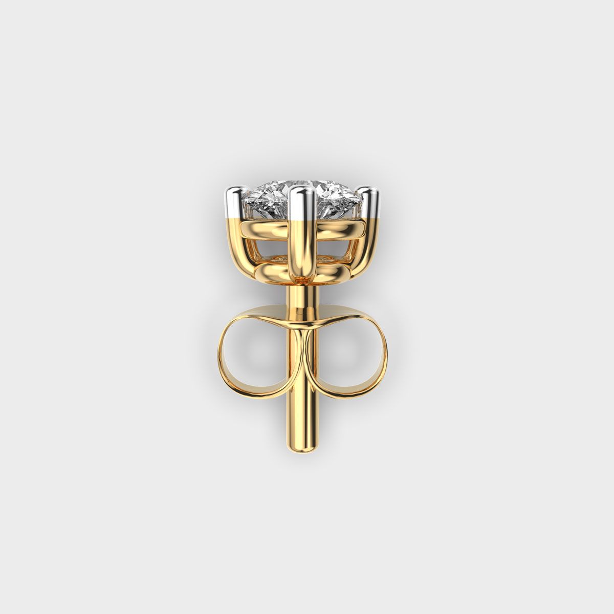 Men's Round Cut Diamond Stud