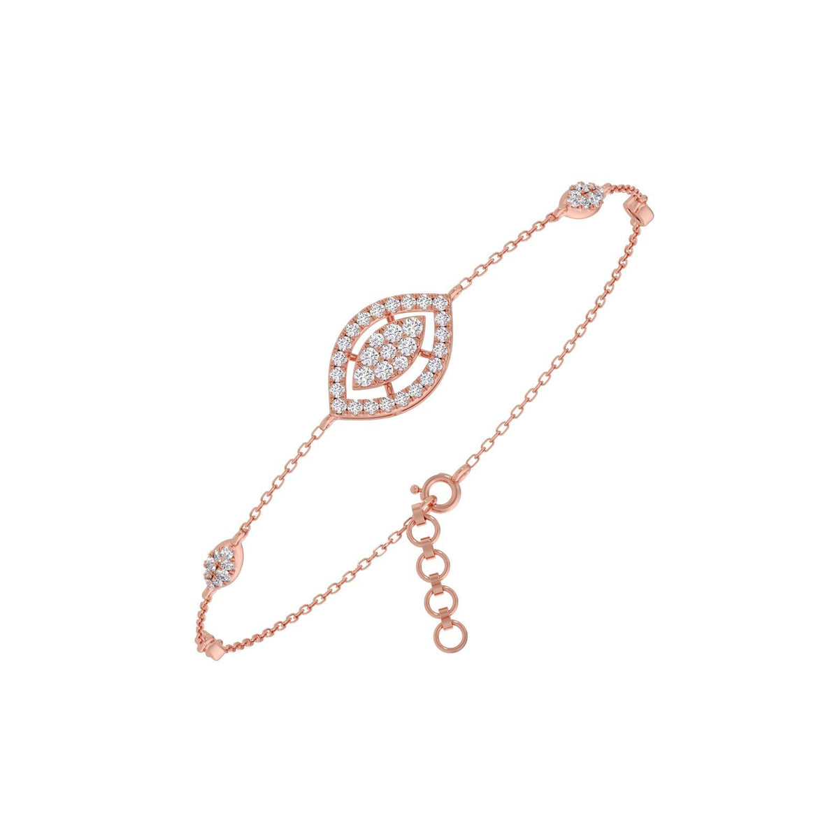 Marquise Eye Round diamond Bracelet