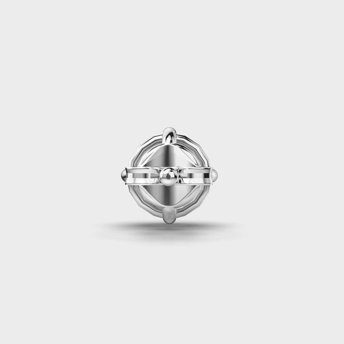 Classic Men's Round Diamond Single Stud
