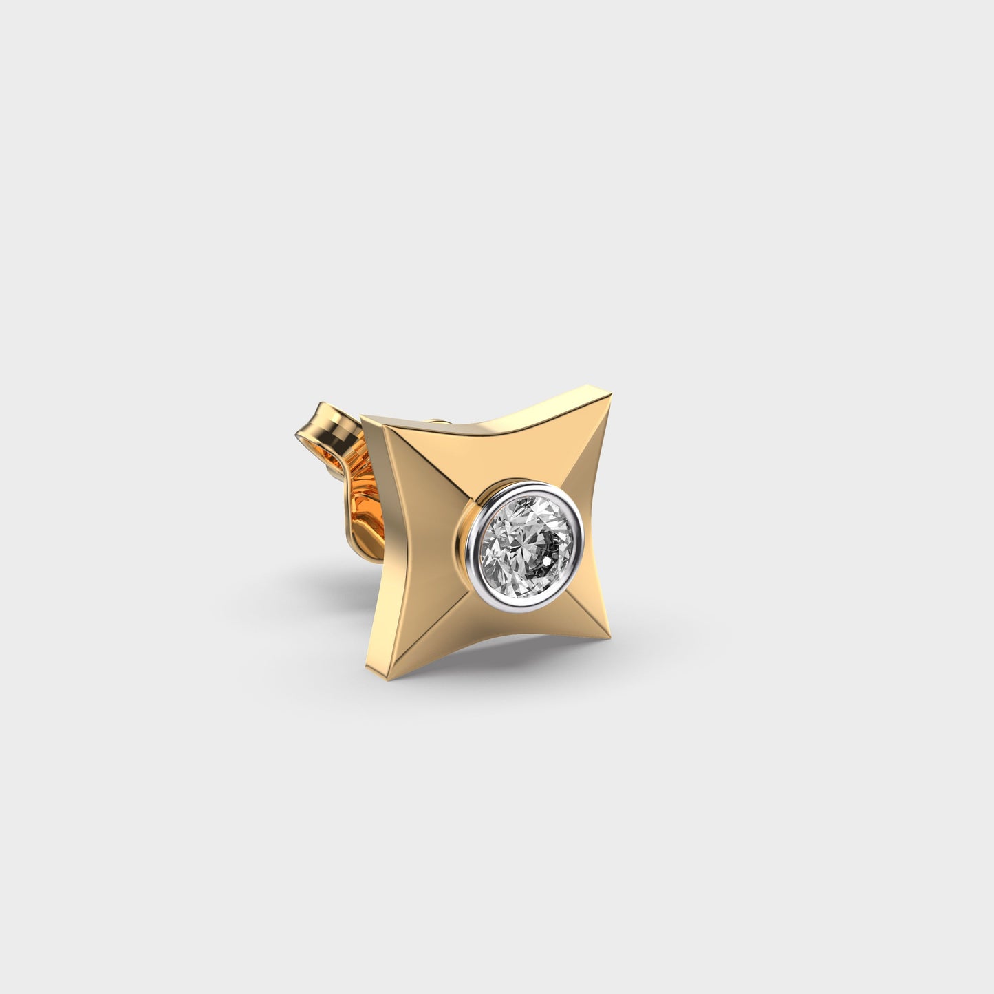 Catchy Dots Men Star Diamond Studs