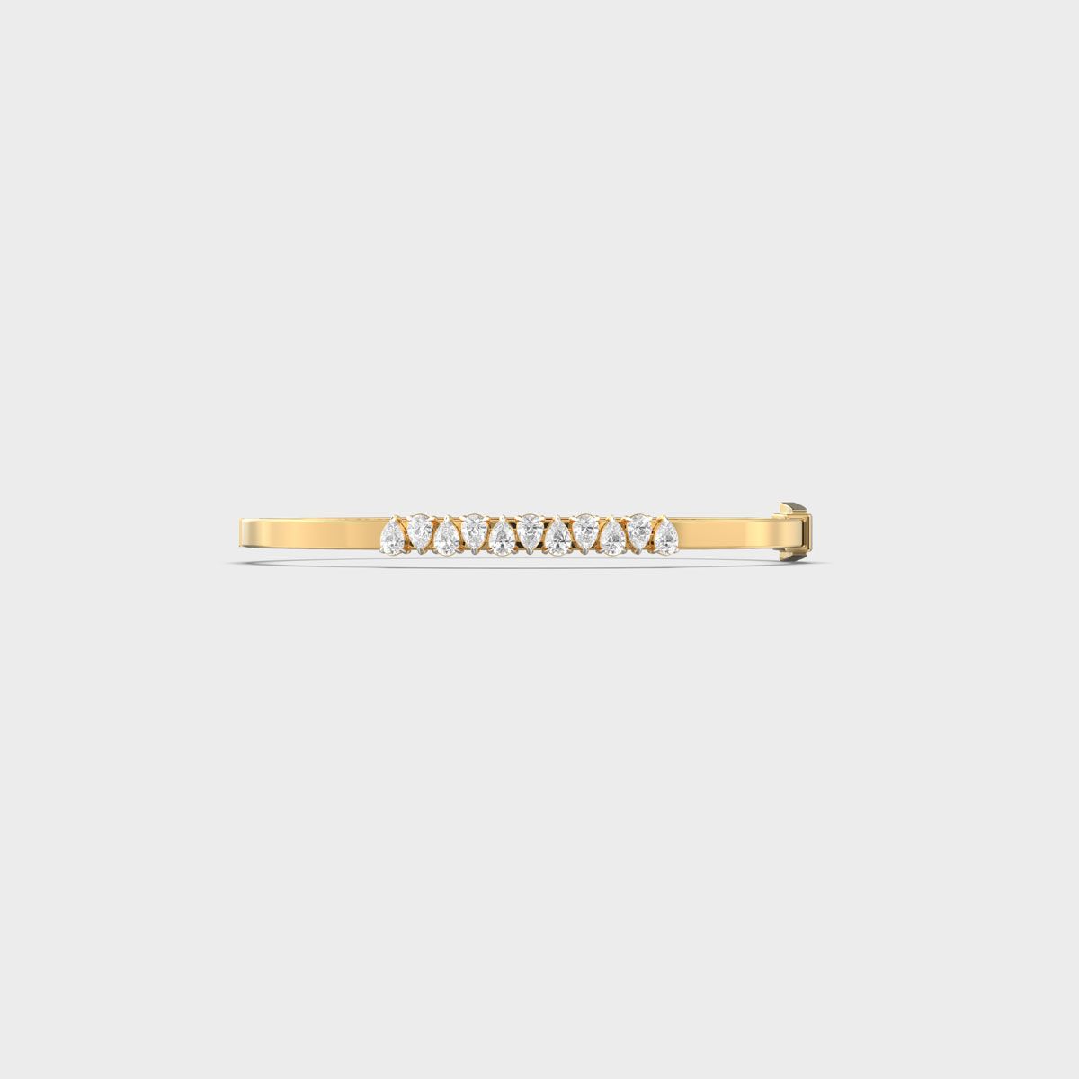 Pear Zigzag Row Diamond Bracelet