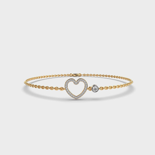 All Hearts Together Diamond Bracelet