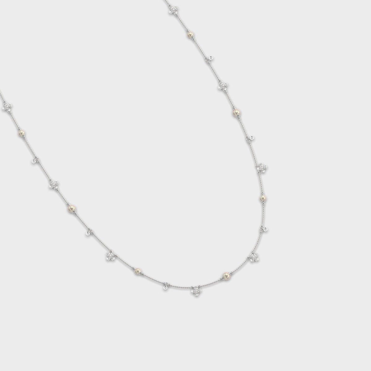 Mixed Diamond Layer Necklace