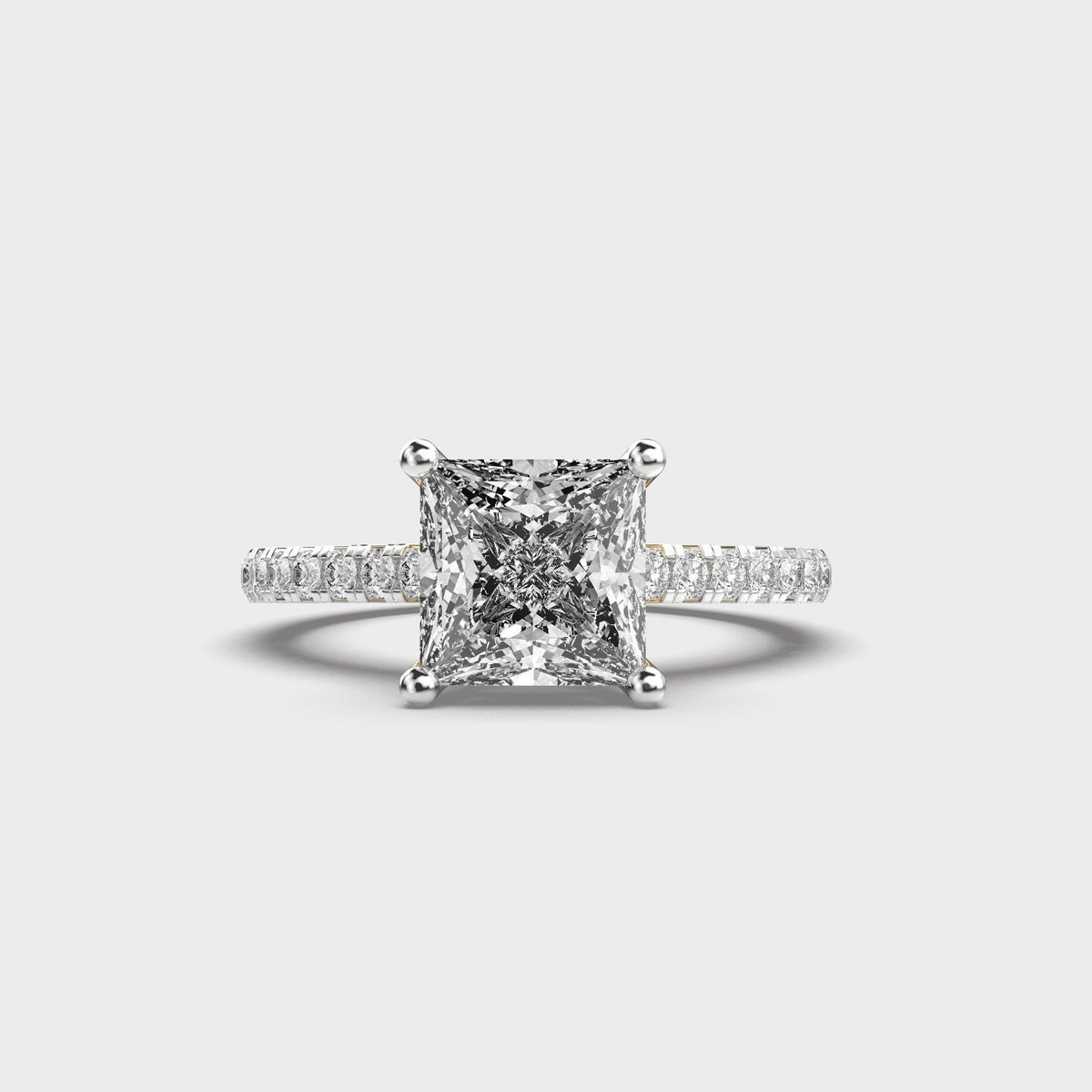Princess Cut Royal Crown Diamond Ring - View 1
