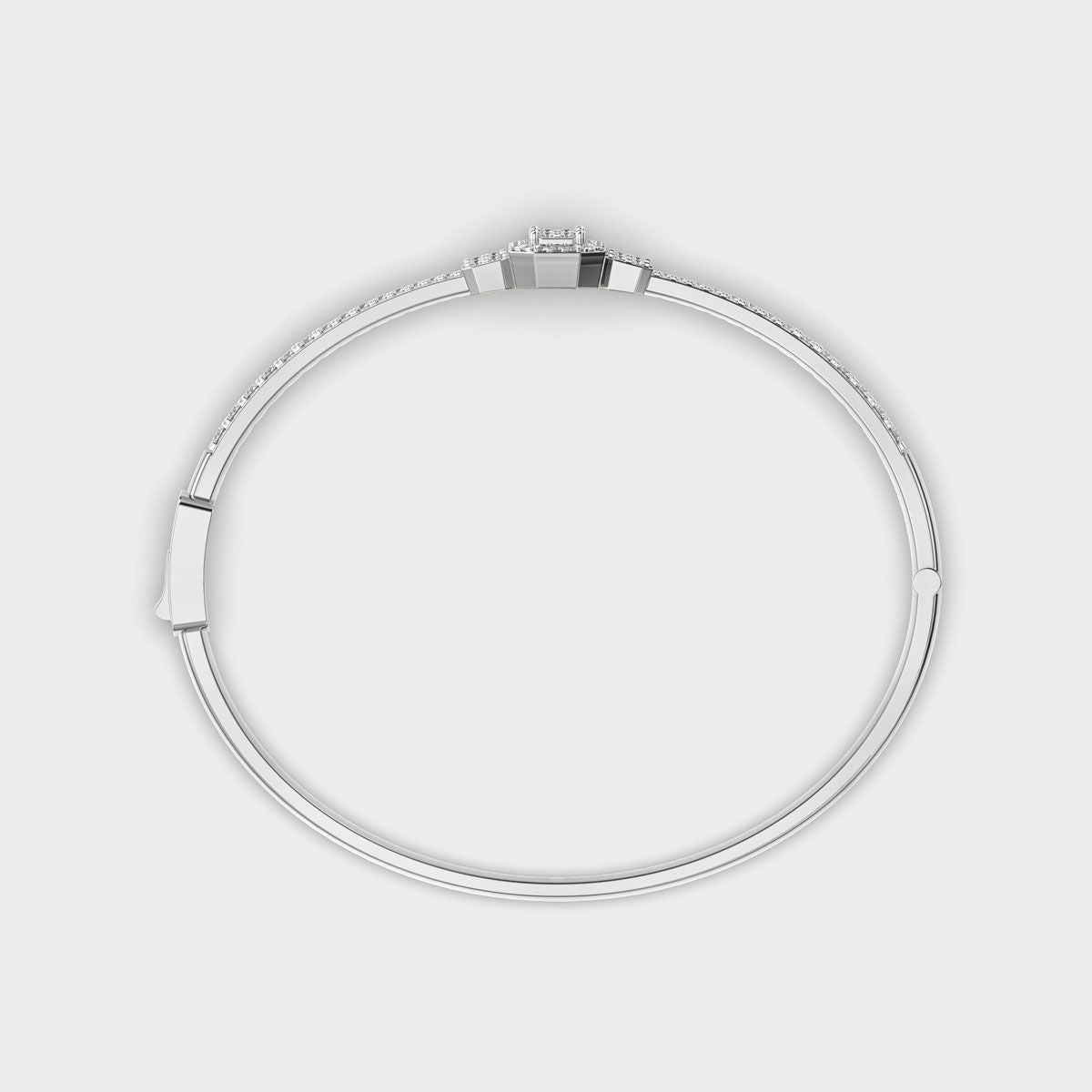Minimalist Club Floral Diamond Bangle
