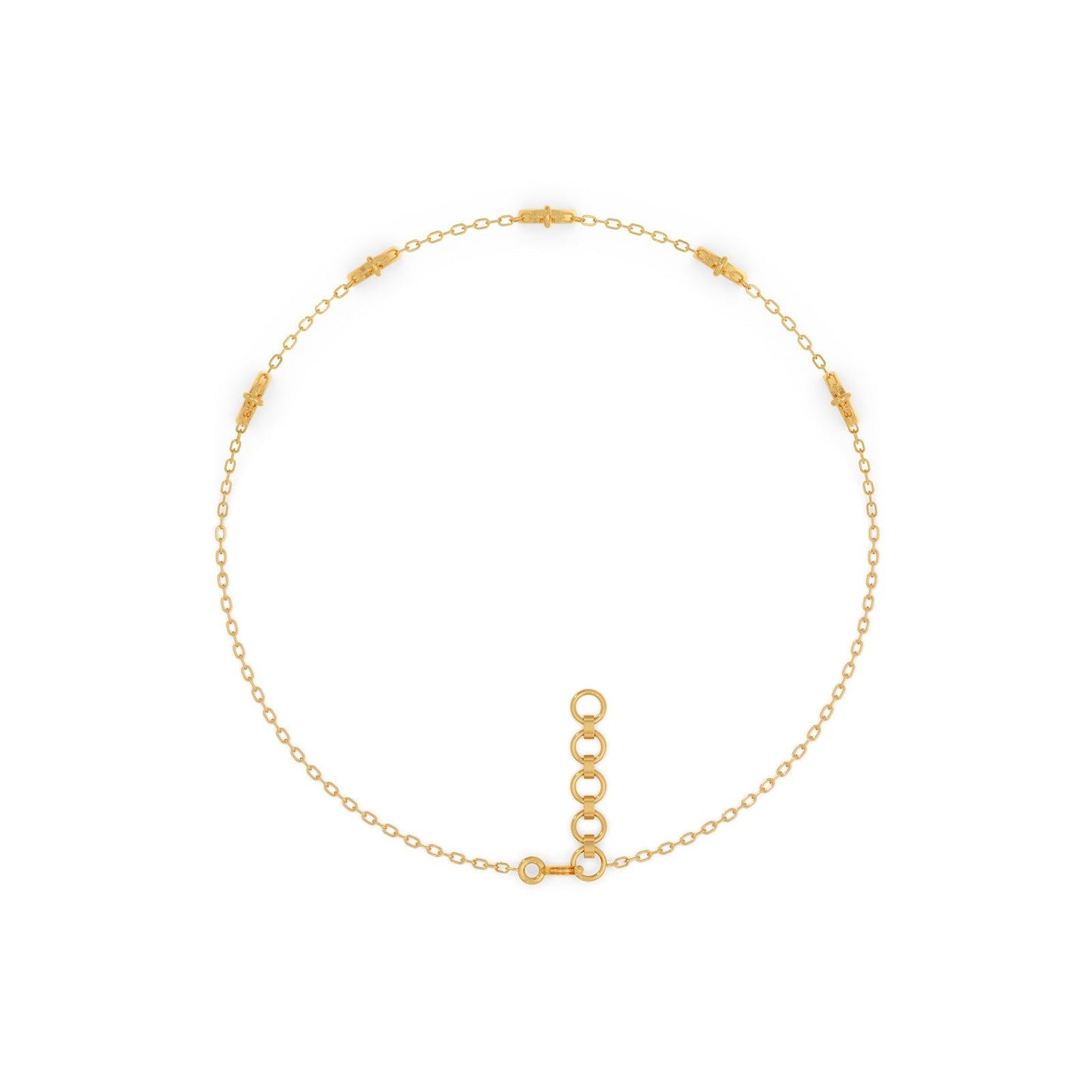 Curved Trillion Chain Bracelet