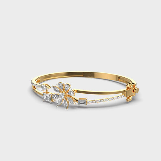 Floral Charm Diamond Bracelet