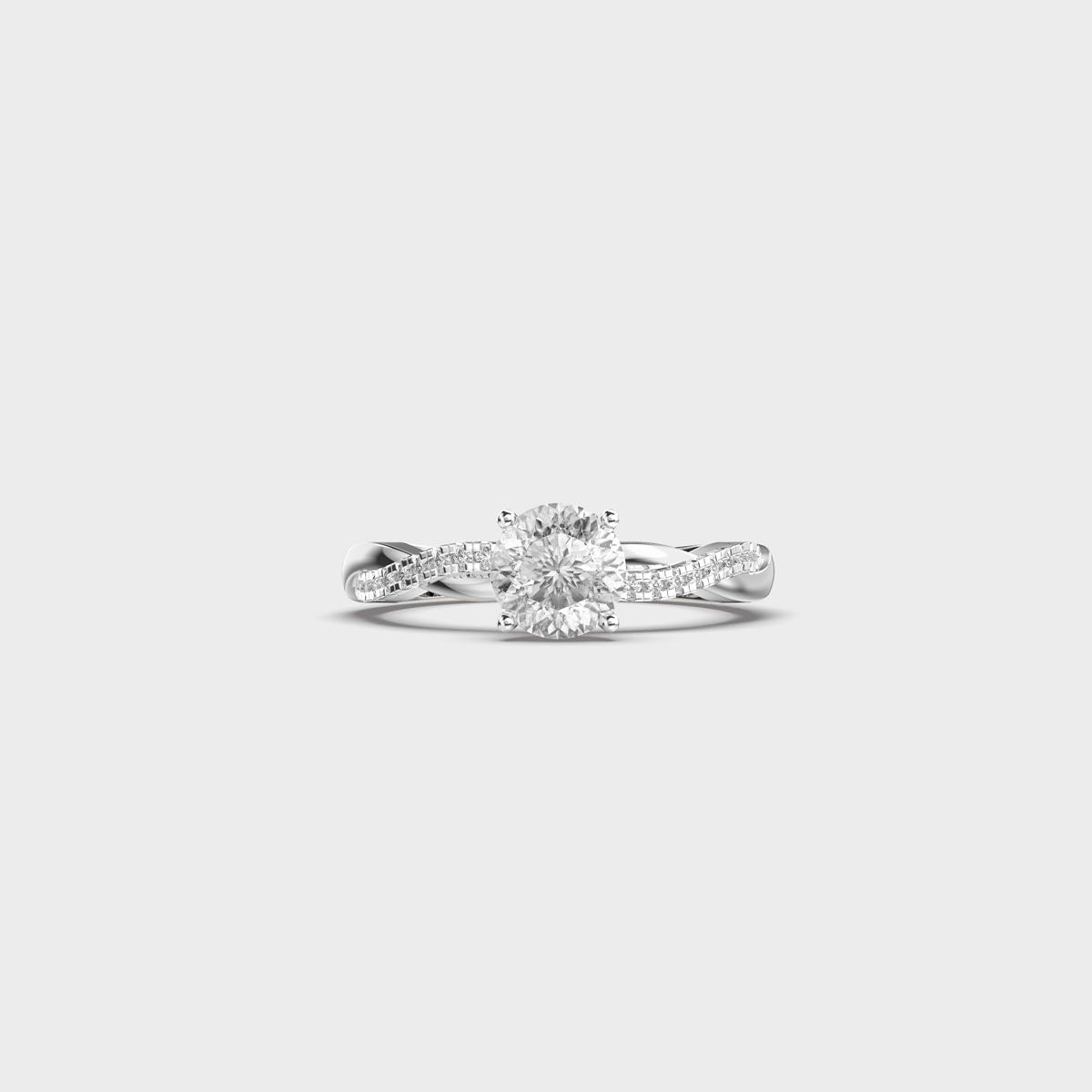 Twisted Curtsy Padma Cut Diamond Ring - View 25