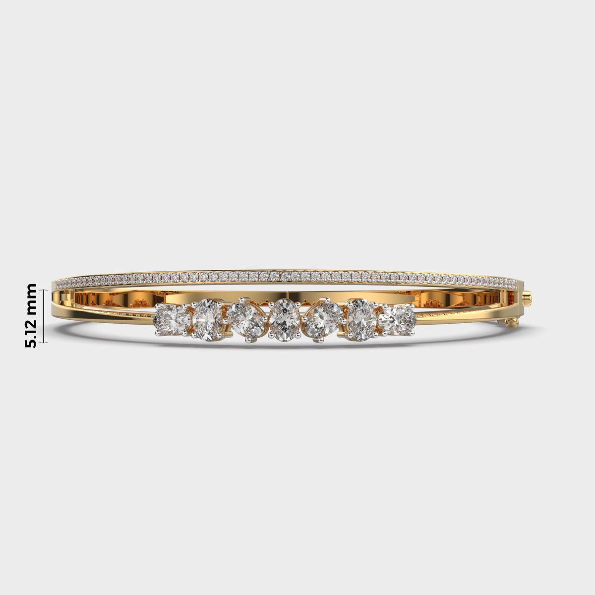 Shining Symphony Oval And Round Diamond Bracelet