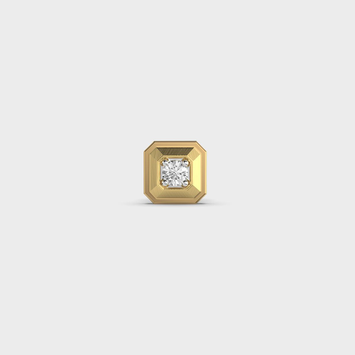 Octagonal Diamond Glamour Studs For Men