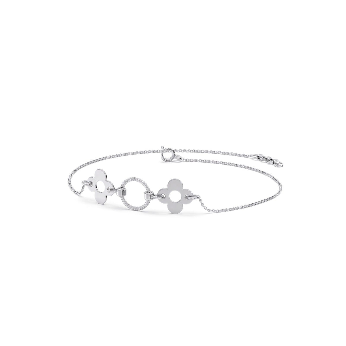 Meadow Loop Plain Gold Chain Bracelet