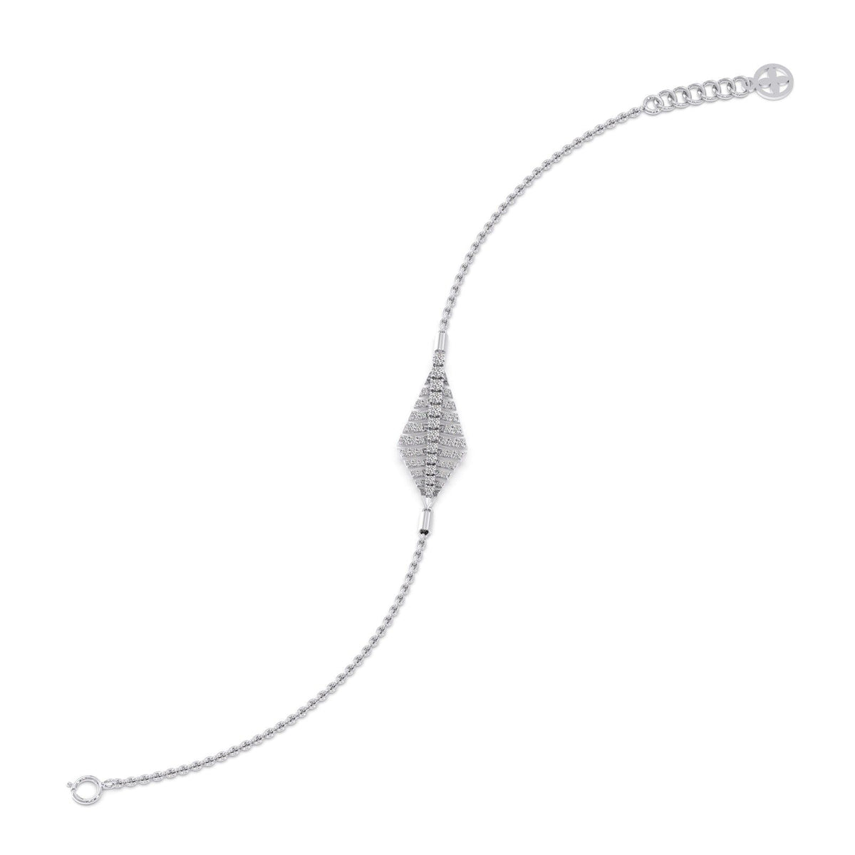 Gilded Fern Diamond Chain Bracelet