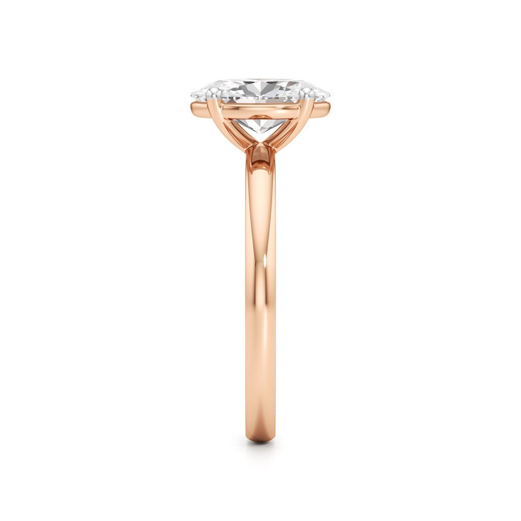 Classic Oval Diamond Solitaire Ring