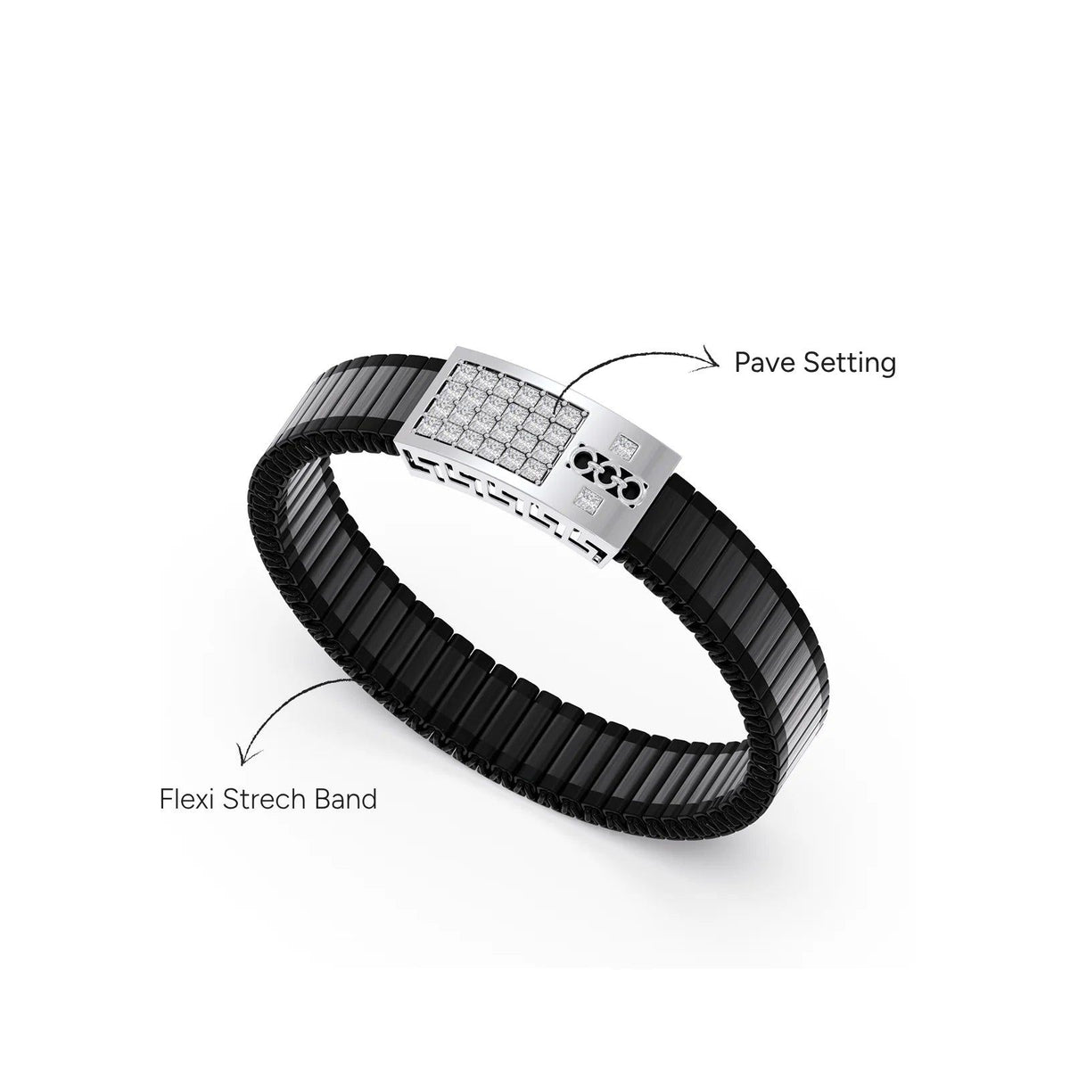 Grid Link Men's Diamond Men's Bracelet