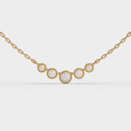Quinque Quads Diamond Necklace