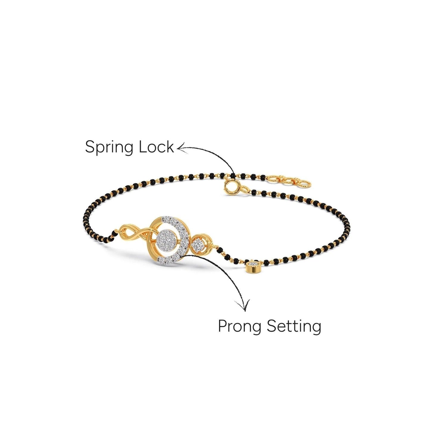 Ananta Cluster Diamond Mangalsutra Bracelet