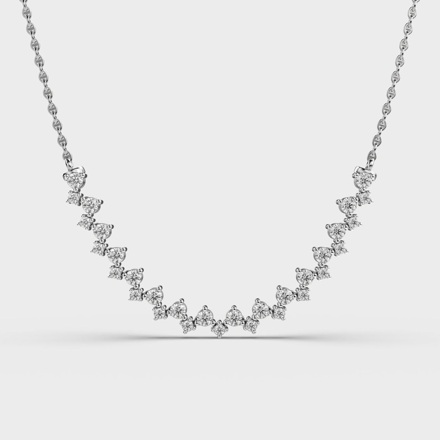 Charming Zigzags Diamond Necklace