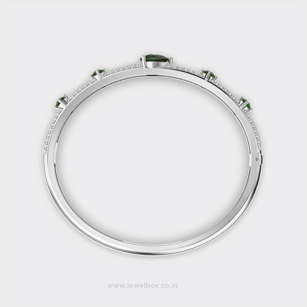 Victorian Green Stone Diamond Bracelet