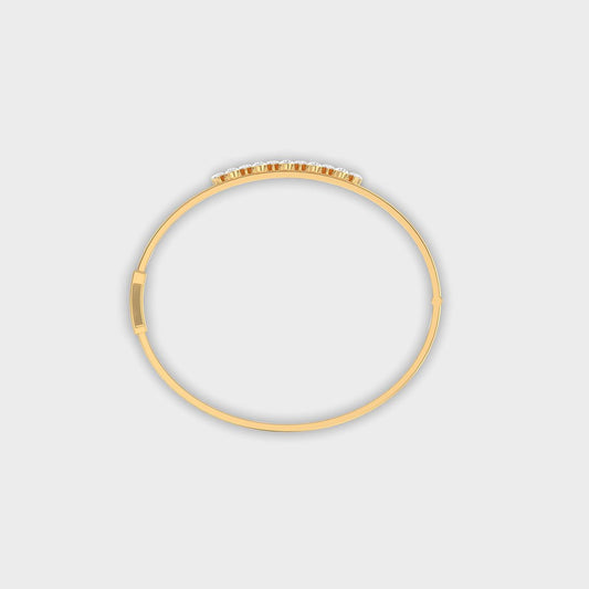 Pear Zigzag Row Diamond Bracelet