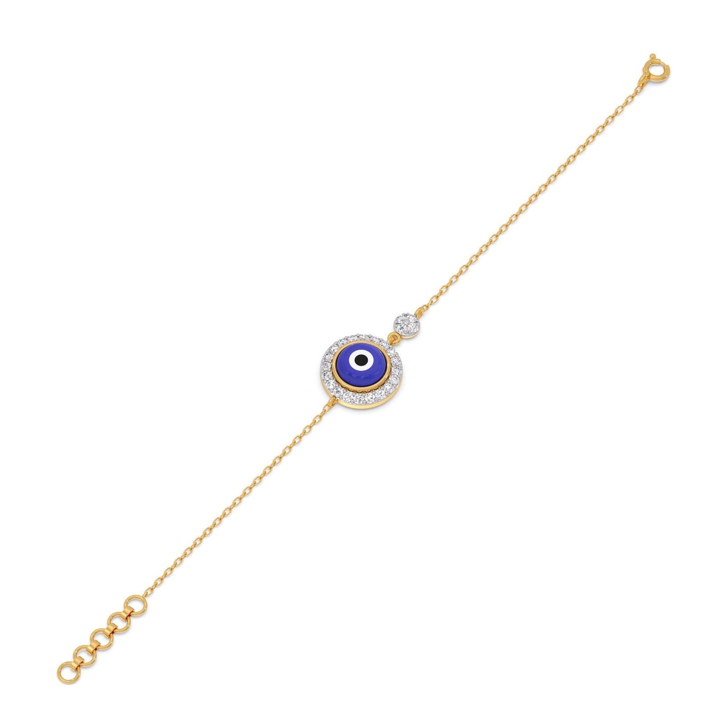 Halo Evil-Eye Diamond Chain Bracelet