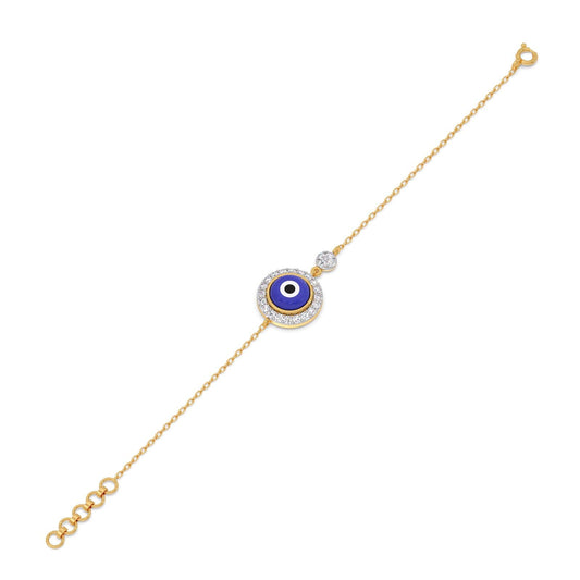 Halo Evil-Eye Diamond Chain Bracelet