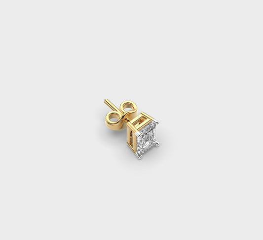 Emerald Cut Diamond Stud for Men