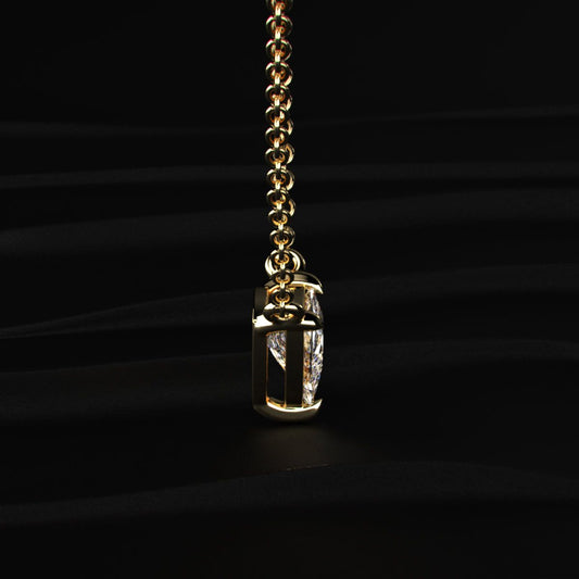 Trillion Cut Solitaire Necklace
