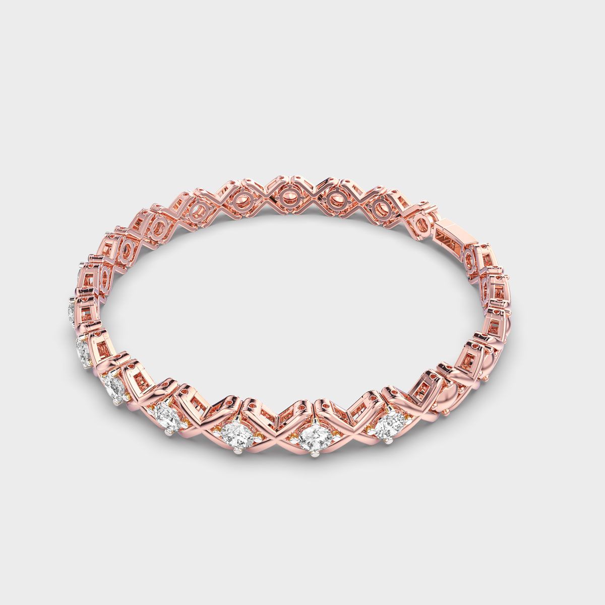 Cross And Nought Diamond Bracelet