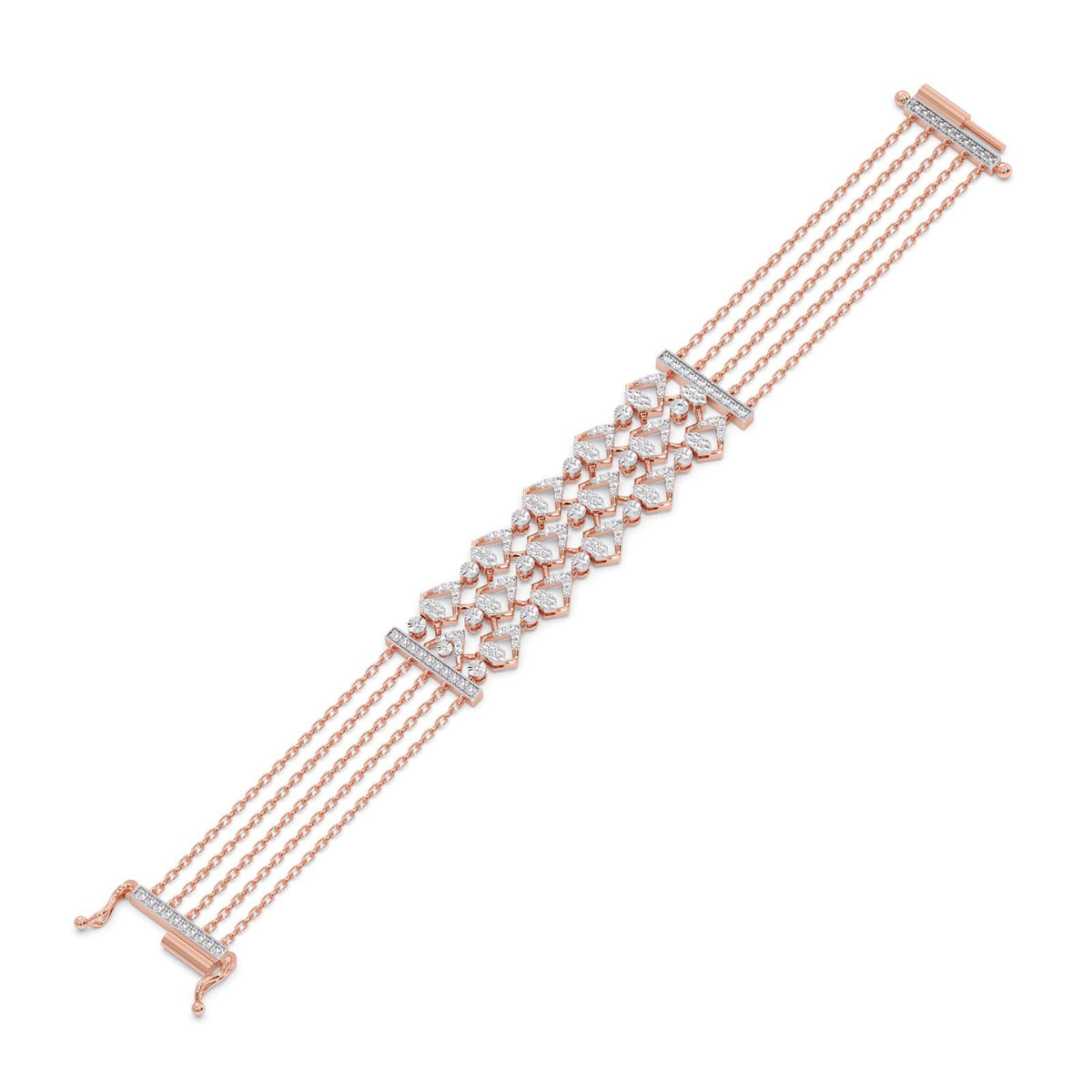 Orluxe Link Diamond Chain Bracelet