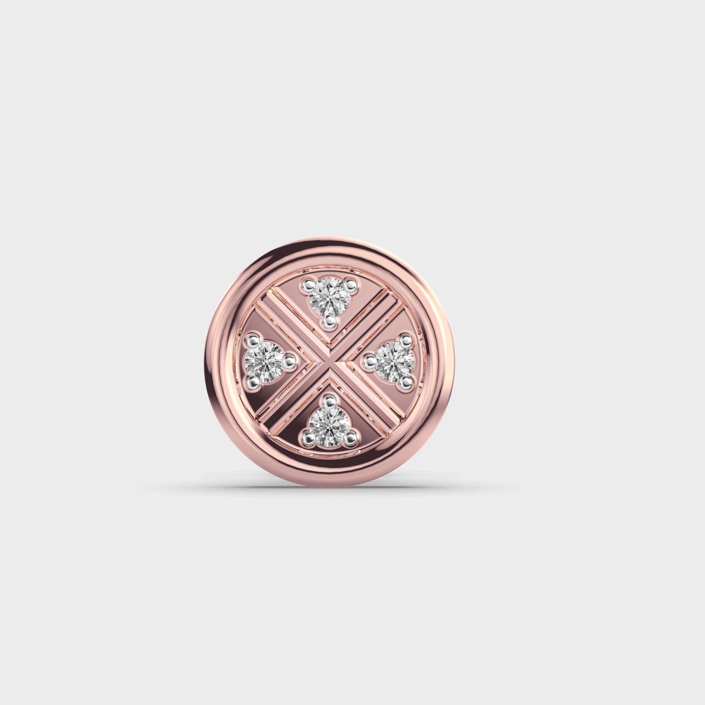 Sparkling Circlet Men Diamond Ear Studs