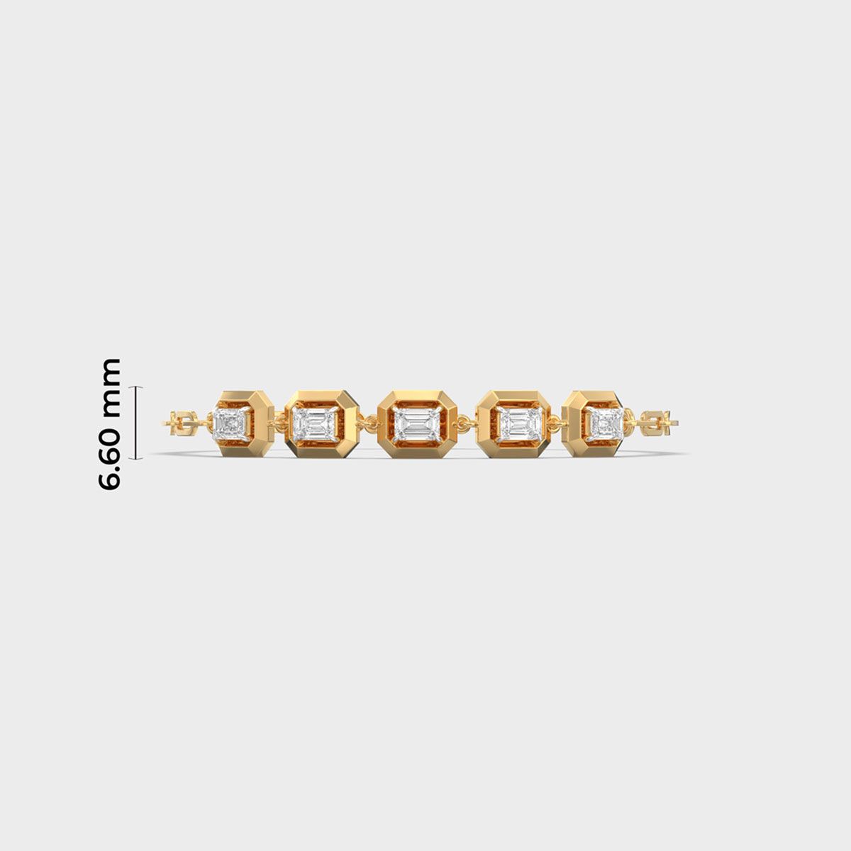 Octagon Bezel Emerald Diamond Bracelet