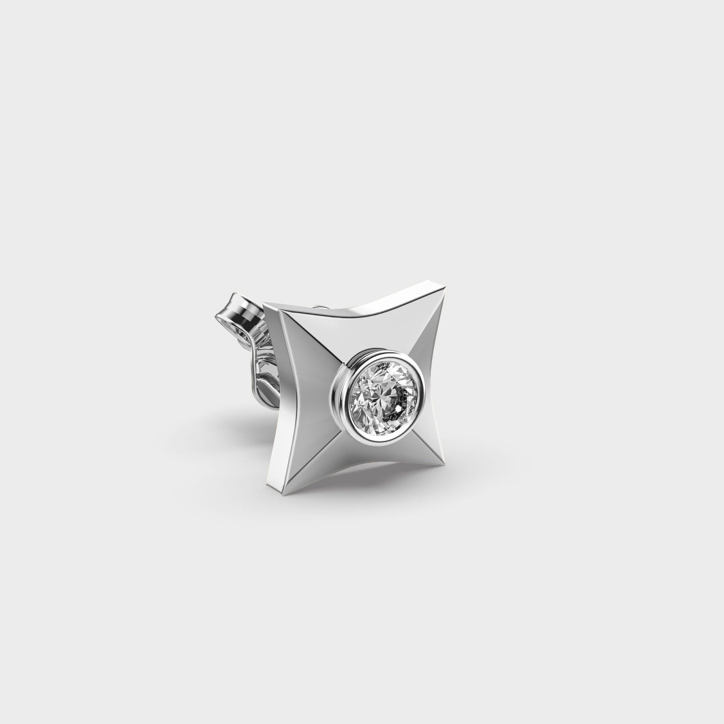 Catchy Dots Men Star Diamond Studs