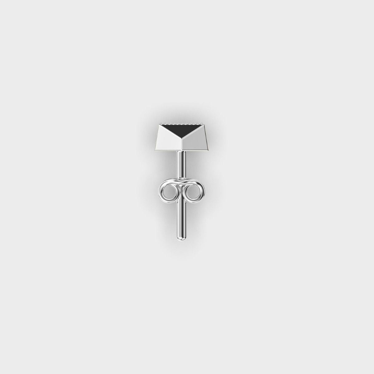 Gleaming Kite Shaped Diamond Stud For Men