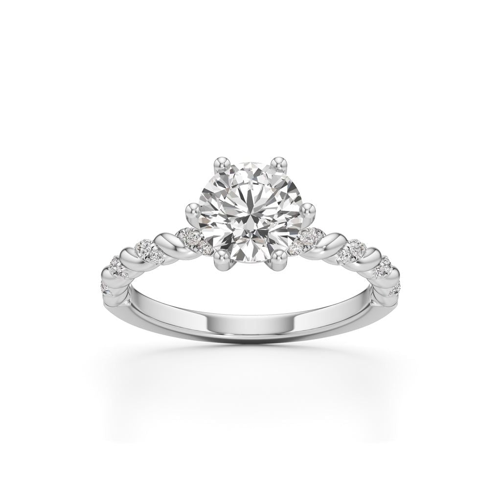 Twist of Eternity Solitaire Ring
