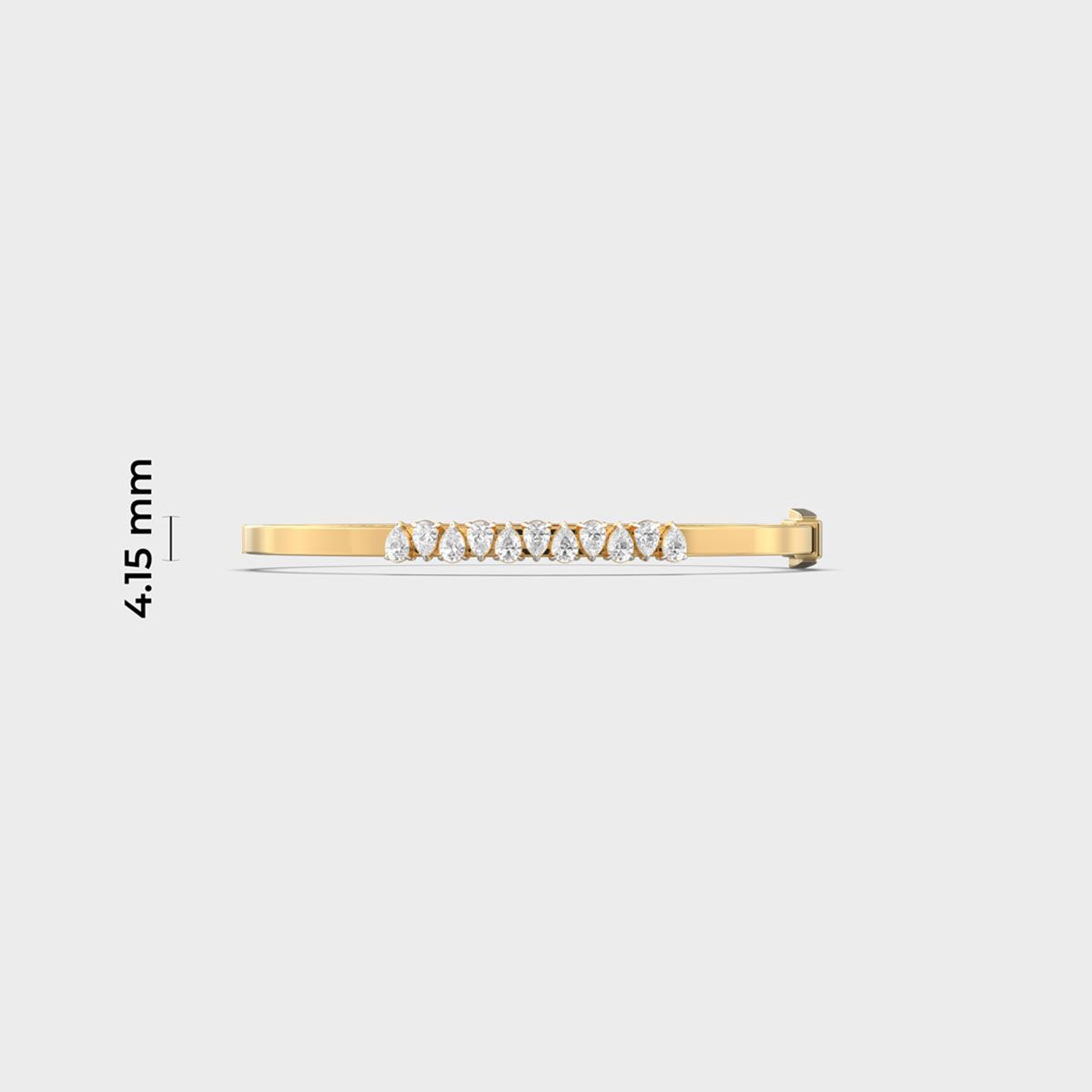 Pear Zigzag Row Diamond Bracelet