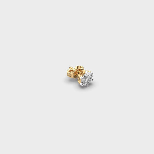 Dazzling Crest Oval Diamond Studs For Men