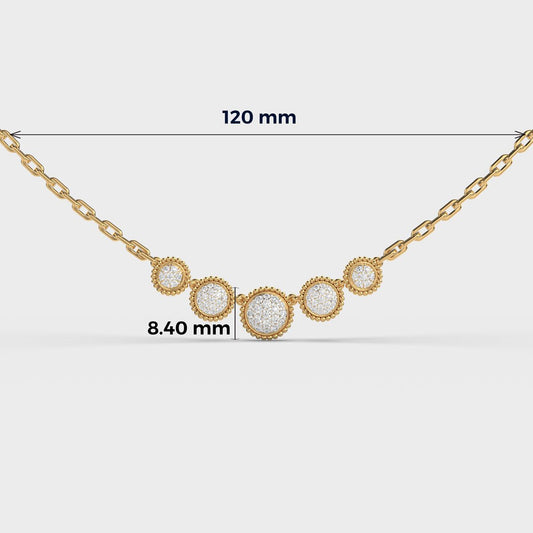 Quinque Quads Diamond Necklace