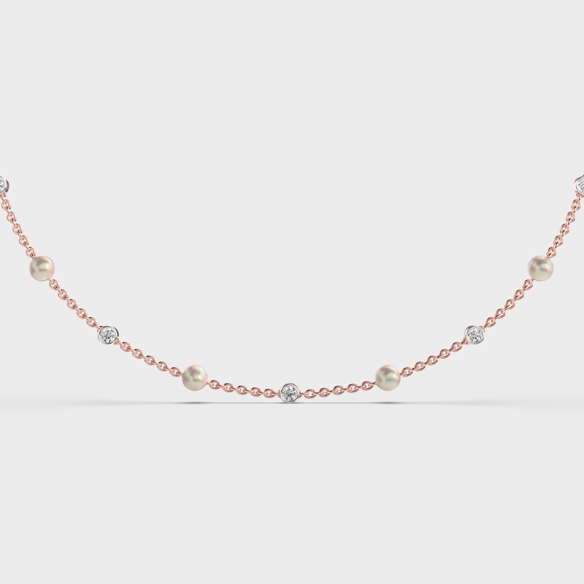 Elegant Pearl and Diamond Necklace