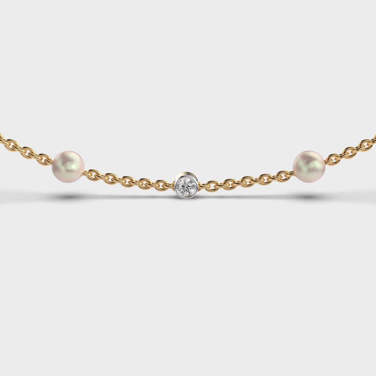 Elegant Pearl and Diamond Necklace