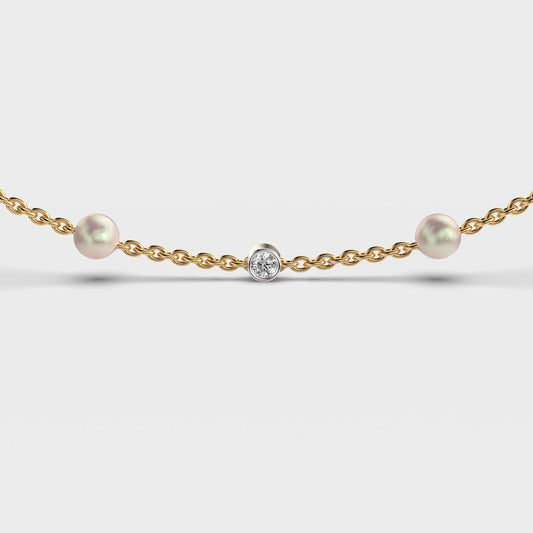 Elegant Pearl and Diamond Necklace