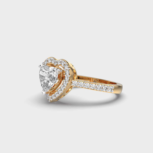 She Said Yes Heart Diamond Ring - View 3