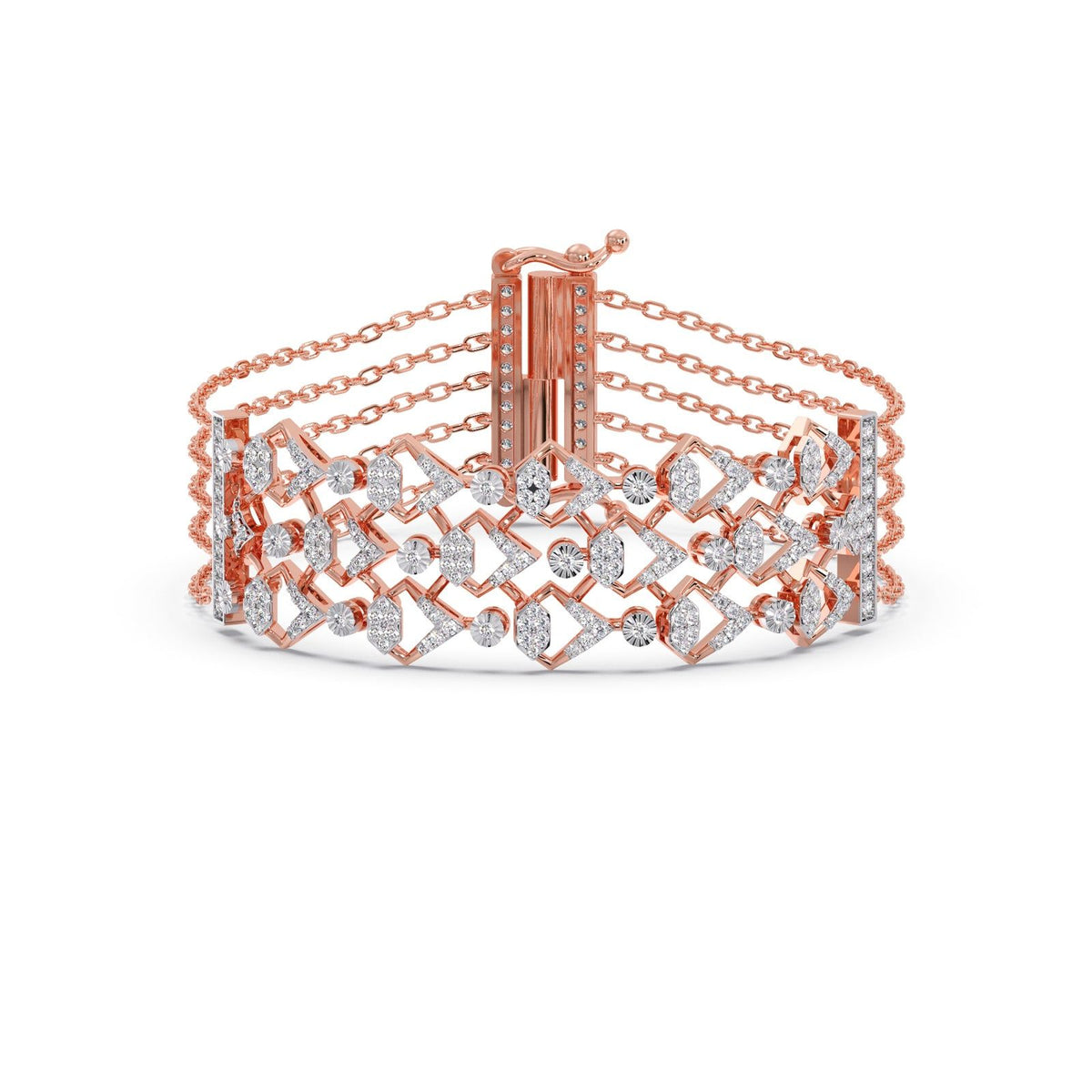 Orluxe Link Diamond Chain Bracelet
